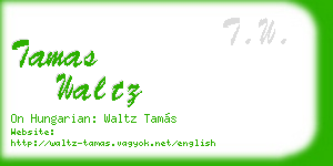 tamas waltz business card